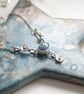 Sterling silver flower necklace with kyanite, dainty gemstone necklace - Image 2