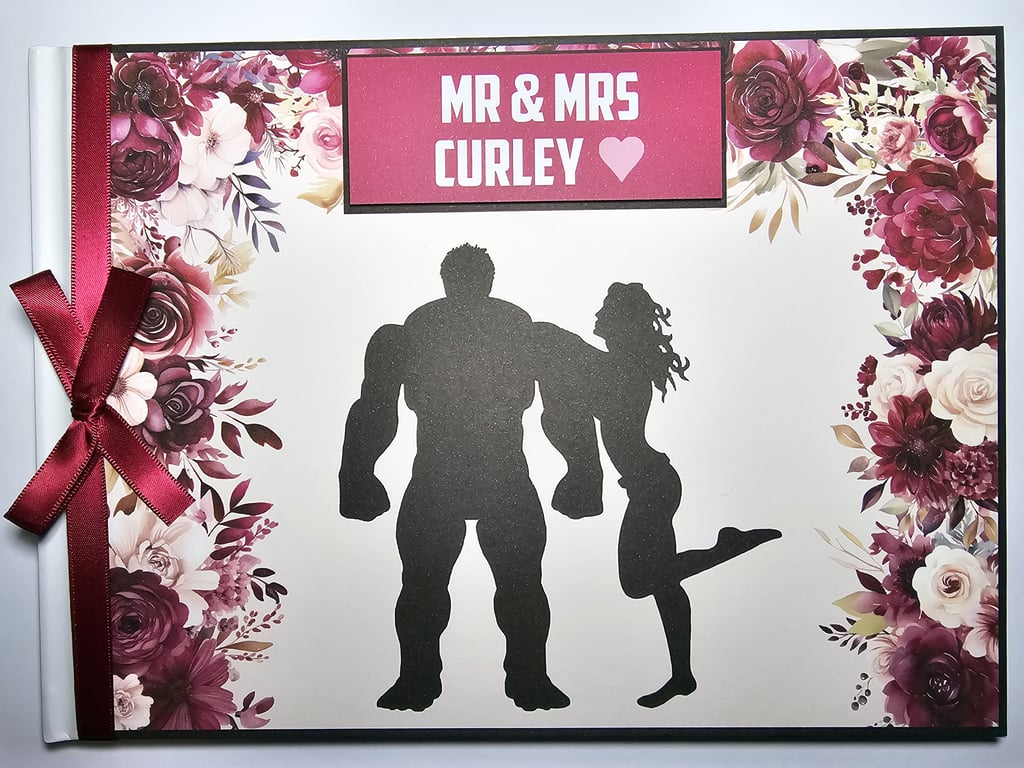 Hulk wedding guest book, superheroes wedding guest book