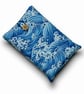 Japanese Cotton Book Sleeve - Silver & Blue Ombre Wave Pattern - Image 3
