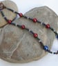 Multicoloured Rainbow Haematite and Pearl Necklace with Swarovski crystal - Image 1