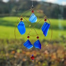 Blue glass sun catcher