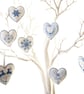 Embroidered felt heart hanging decoration with dove detail - Image 2