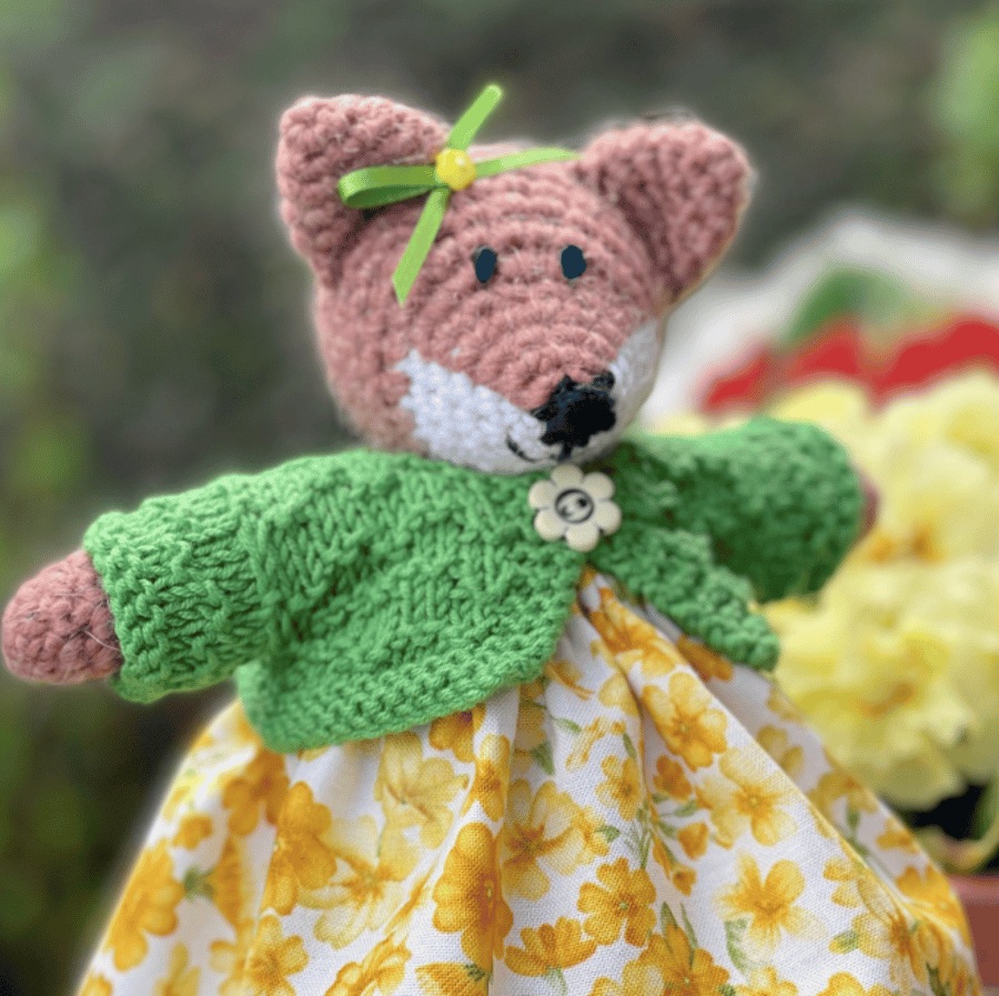 Crocheted Amigurumi Collectible Artdoll Fox