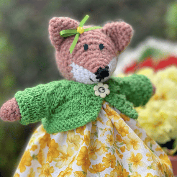 Crocheted Amigurumi Collectible Artdoll Fox