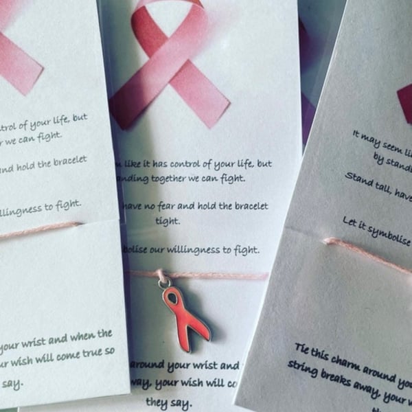 Breast cancer awareness wish bracelet 