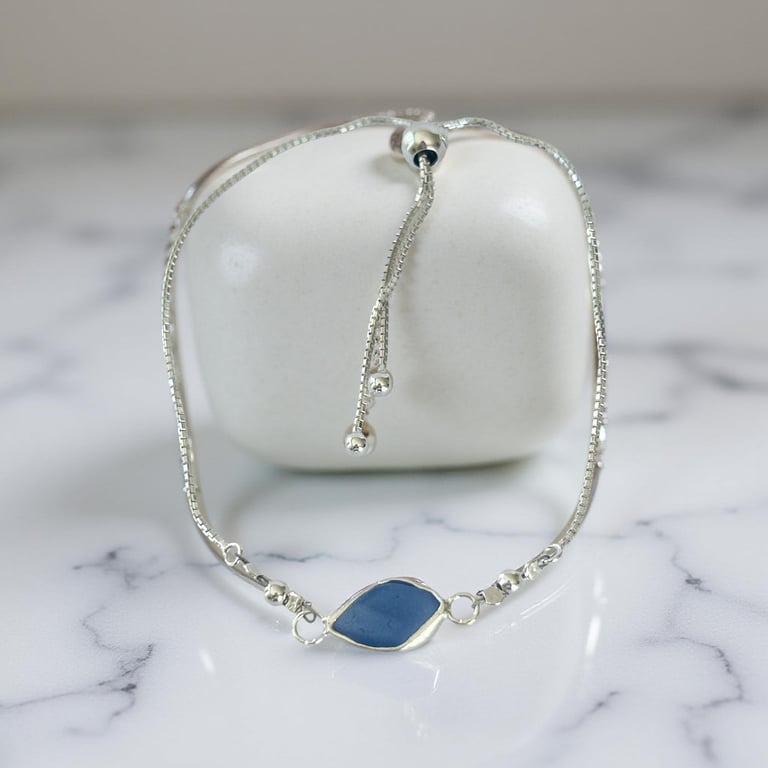 Coastal Sea Glass Adjustable Bracelet