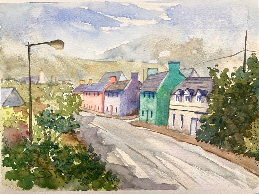 Eyeries Co Cork Ireland watercolour painting 