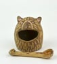 Brown bear salt pot with bee spoon - Image 1