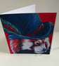 Steampunk Red Panda Art Greeting Card From my Original Painting - Image 3