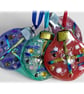 Bauble Round Fused Glass  Christmas Tree Decoration Dichroic  - Image 2