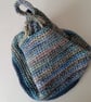 Crochet Basket Bag (The Blues) - holds so much! - Image 1