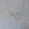 Sterling Silver 4 Ring Necklace