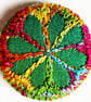 Buttons 1 inch button Hand Dyed Silks and Cottons Free Machine Embroidery Button
