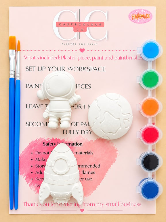 Plaster Painting kit for kids, Creative Craft Activity, Paint your own