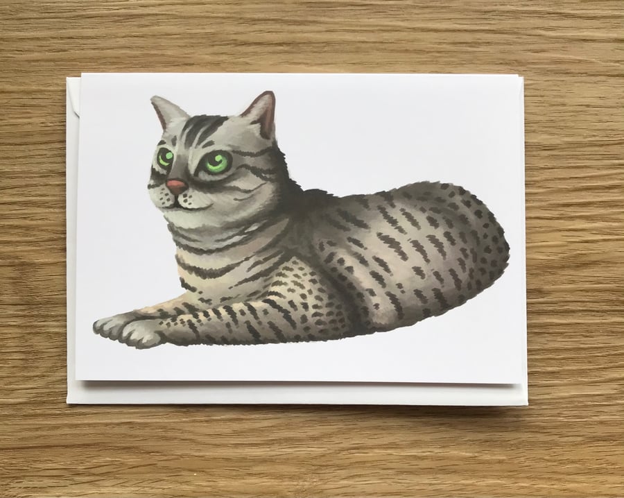 Egyptian Mau Cat blank greeting card