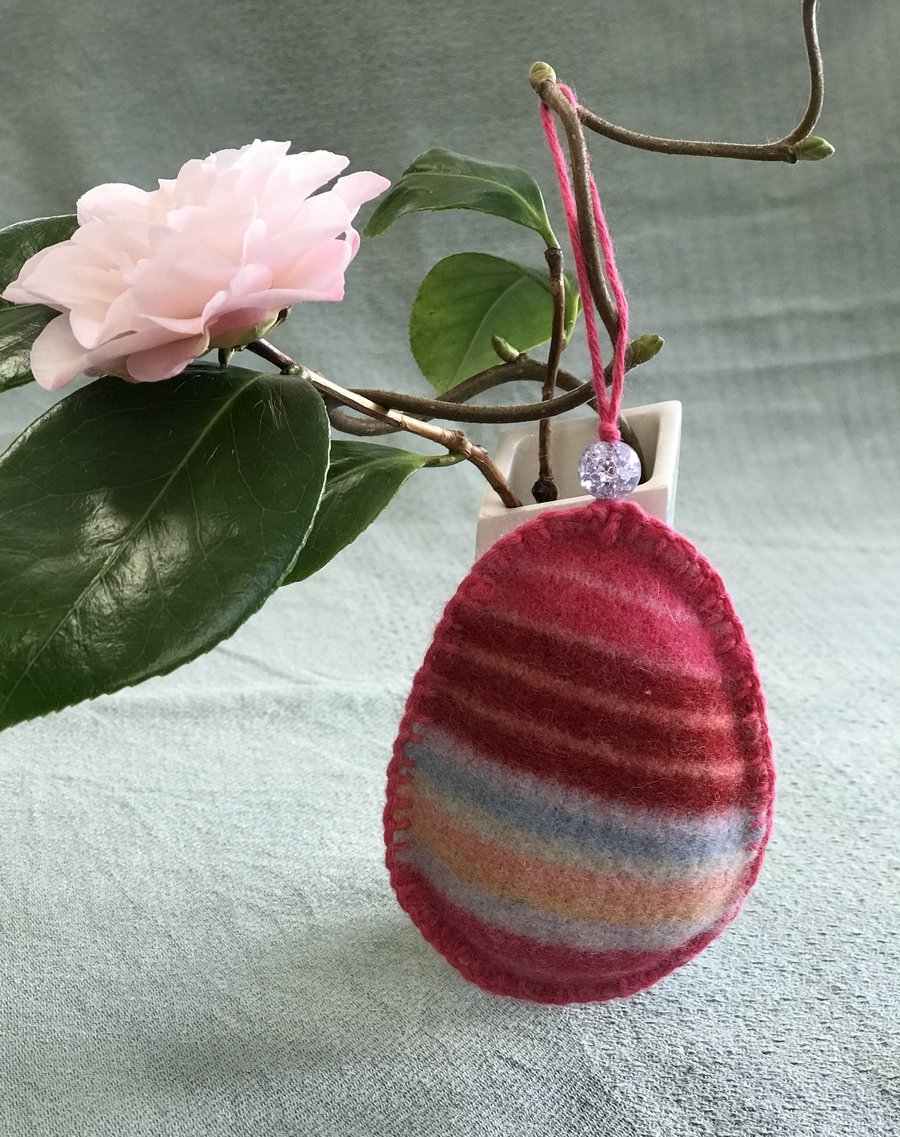 Felted Easter egg decoration