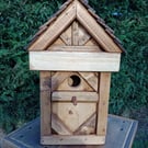 Wall Mounted or Free Standing Wild Bird Nest Box, Hand Made with Reclaimed Wood