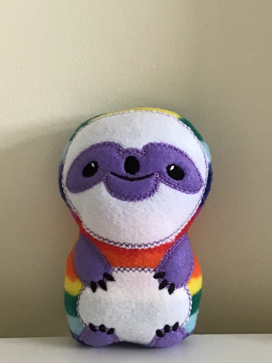 Sloth softie rainbow toy