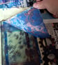 Pirate Cat One off Hand-Pulled Linocut & Gelli Print Blue - Image 6