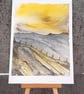 Evening Light. Blank Card. Handpainted Countryside Origial Painting - Image 4