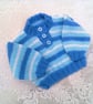 Baby's Blue and White Long Sleeved Jumper, New Baby Gift, Custom Make - Image 1