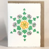 ...& The Ivy - Snowflake Christmas Card  - HandPrinted Linocut