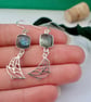 'Sail Away' sailing boat and labradorite dangle earrings - Image 5