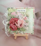 Handmade Floral Greeting Card (77) Includes White Window Box - Image 1