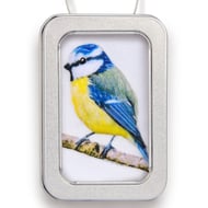 Bluetit, little 3D fabric Blue tit, Blue tit picture, gift, ornament