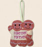 Together Forever Gingerbread Couple - Personalised Decoration or Magnet - Image 4