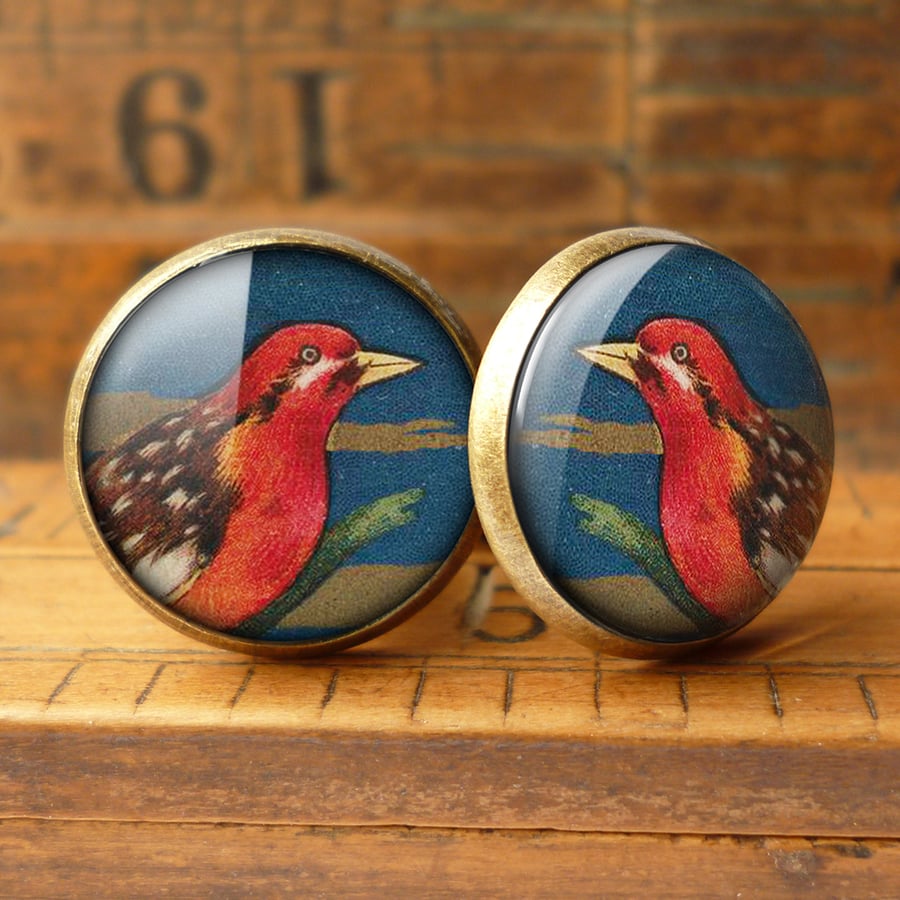 Crimson Bird Cufflinks (TB01)