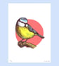Blue Tit, 4-colour screen print - Image 2