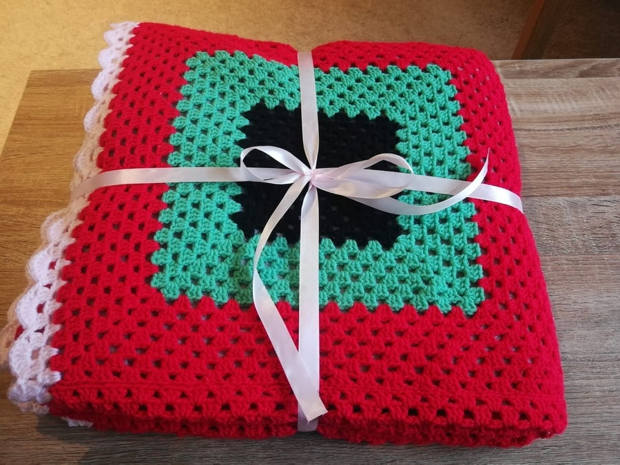 Crochet Flannel Sleepy Blanket