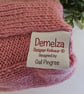 Designer Baby Girl's Flower Hand Knitted Hat  with Marino Wool 1-2 years  - Image 6