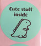 50 'Cute Stuff Inside' Thermal Printed Stickers (19G)