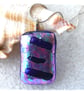 Lilac Diagonals 251 Dichroic Glass Pendant silver plated chain - Image 4