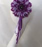Purple & Lilac Regency Daisy Flower & Ribbons Fascinator Hair Clip  - Image 5