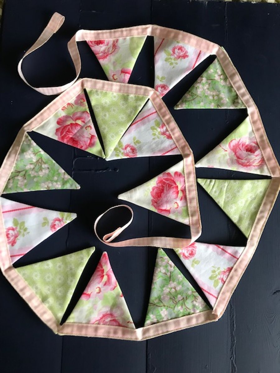 Special order for DF, pink and green dresser bunting extension (1.5m in total)