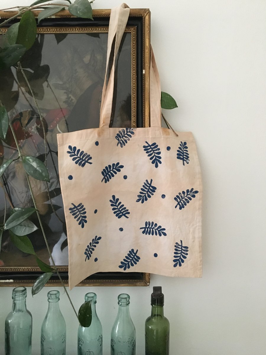 Rowan Leaf print tote bag