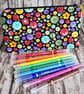 Colourful Button Zipper Pouch - Multi Use Zipped Organiser - Image 2