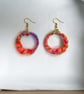 Sold - Colourful Boho Circle Earrings - Image 3