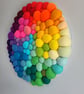 Circular Random Rainbow Wall Art - Abstract Tactile felt Blobs - Image 6