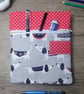 A5 dachshund dog fabric sketchbook or notebook cover with sketchbook  - Image 1