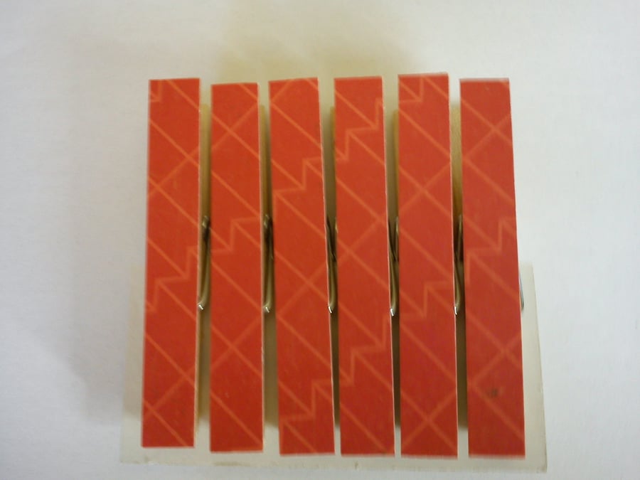 Abstract Red magnetic pegs fridge magnets memo peg