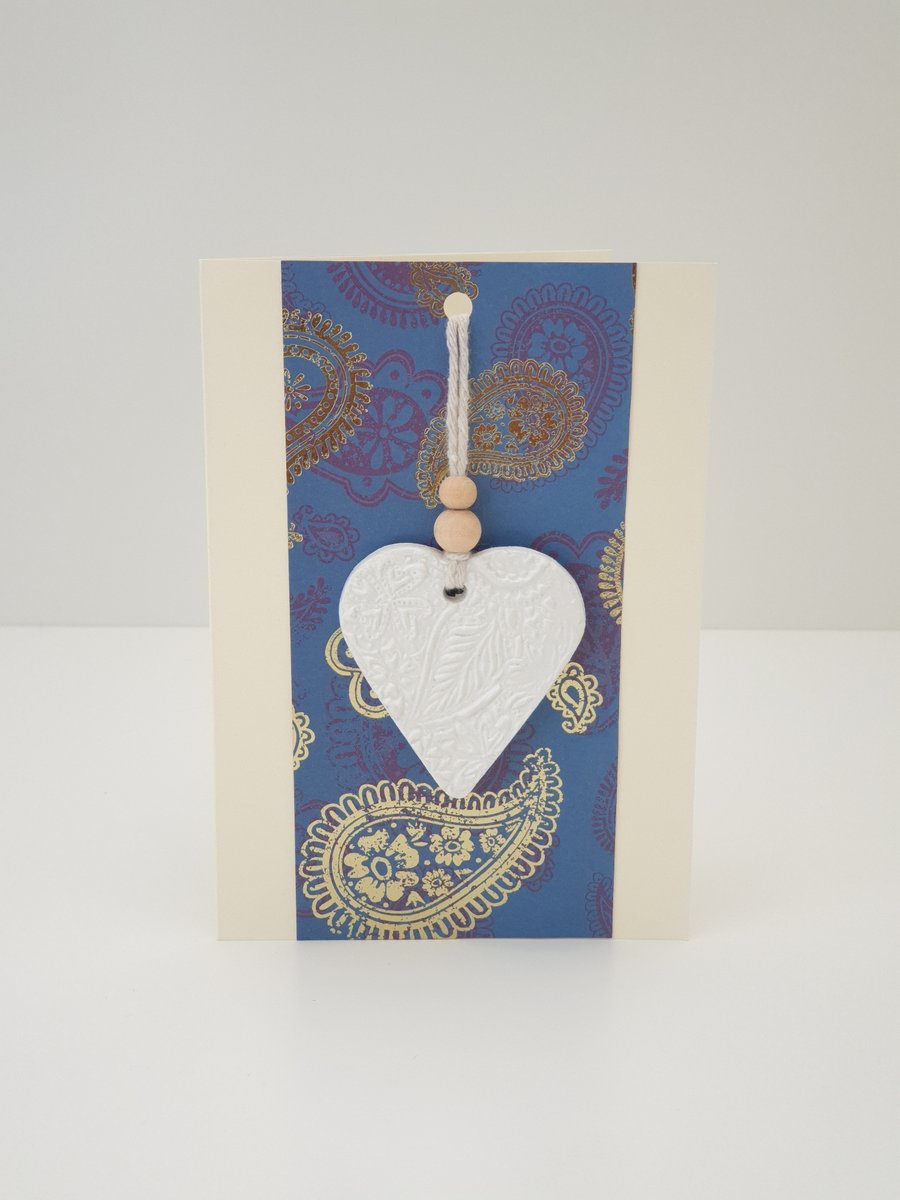 keepsake clay heart card