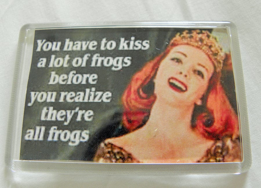Kissing Frogs Fridge Magnet
