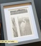 Pencil drawings 2 - Egret, Landscape and reedmace, original art, A5 drawing - Image 8