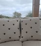 Pair of cushions with bee pattern front