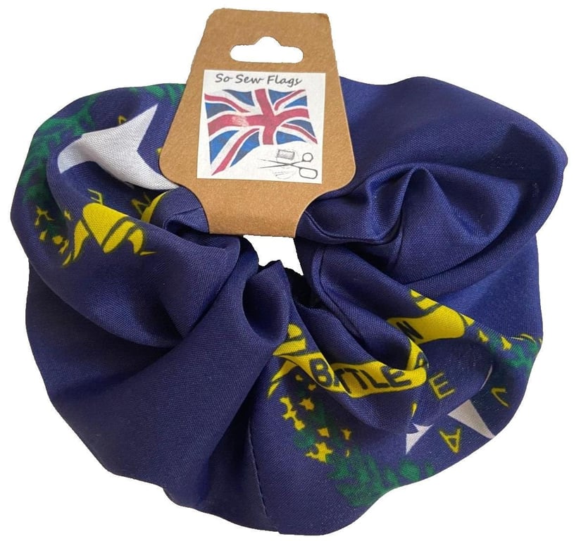 Nevada USA Flag Hair Scrunchie Scrunchies Accessory Ties Elastic