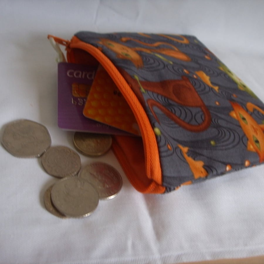 Colourful Cats Credit Card/ Coin Purse